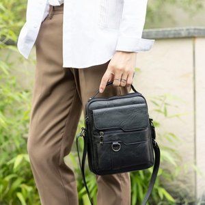 NEW Hot Crossbody Bags Men's Leather Handbag - Black